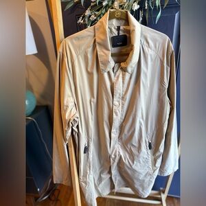 TUMI Pack A Away Rain Jacket Tan Travel Hiking Camping Outdoors